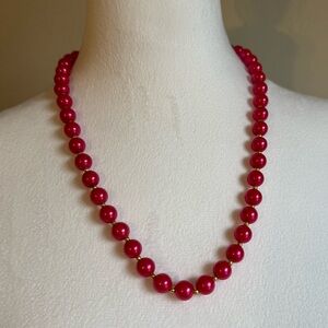 Pink and Gold Beaded Necklace